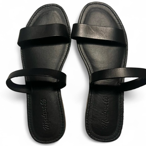 Madewell Black 2 strap Slides - Picture 1 of 5